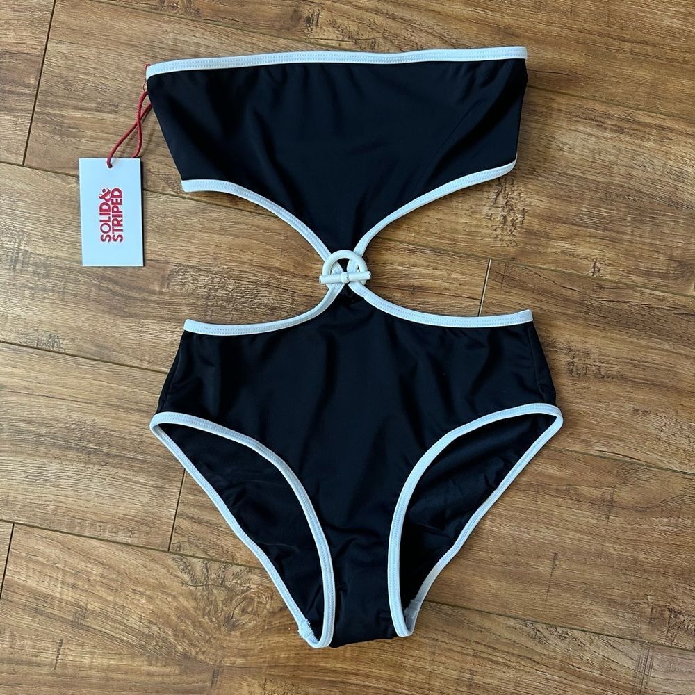 NWT Solid & Striped XS The Bella One Piece Swimsuit Butterluxe Black $198 - Picture 13 of 14